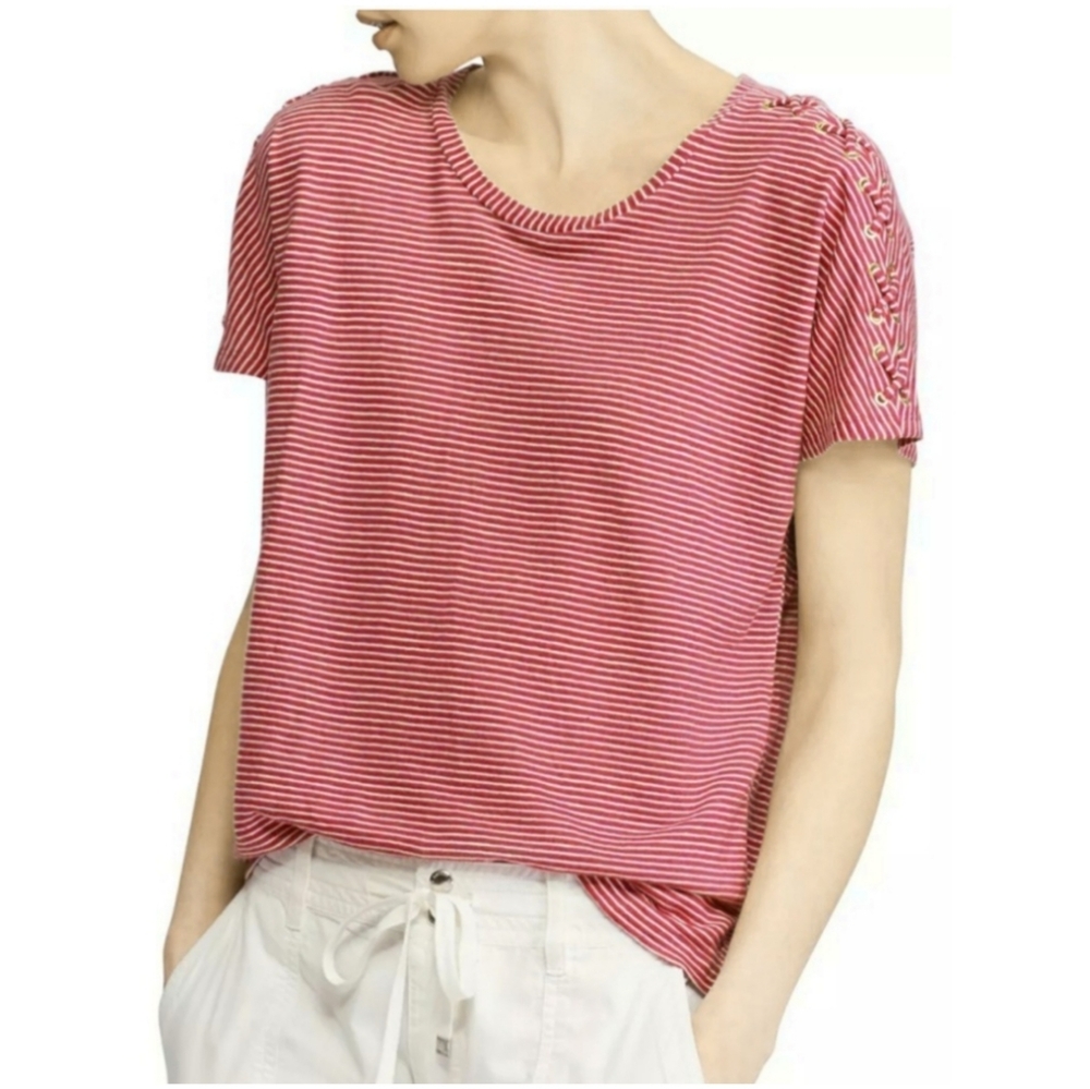 RALPH LAUREN Lace Up Sleeve Top